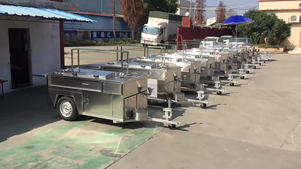 Commercial Snack Food Vending Cart With Wheels/hot Selling Food Cart