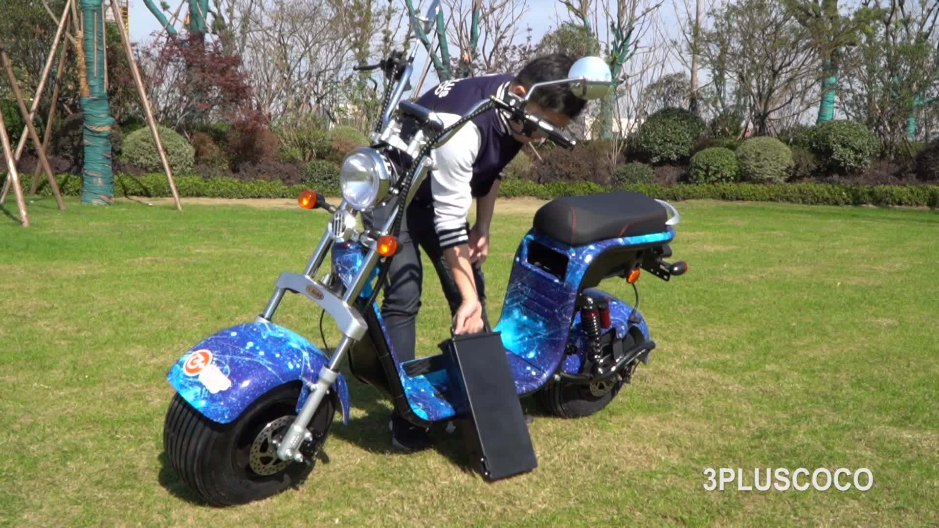 3pluscoco Hr84 Eu Warehouse Motor Scooter Electric Motorcycle 60v 20ah