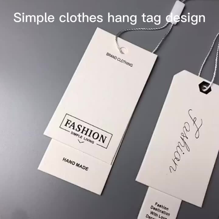 Custom Luxury Garment Swing Tags Clothes Label Print Name Logo Plastic