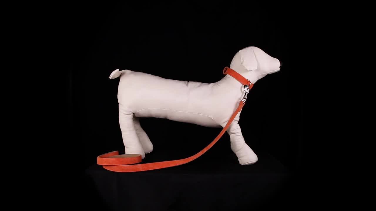 Promotion Private Label Dog Necklace Sublimation Fake Pu Leather Fabric