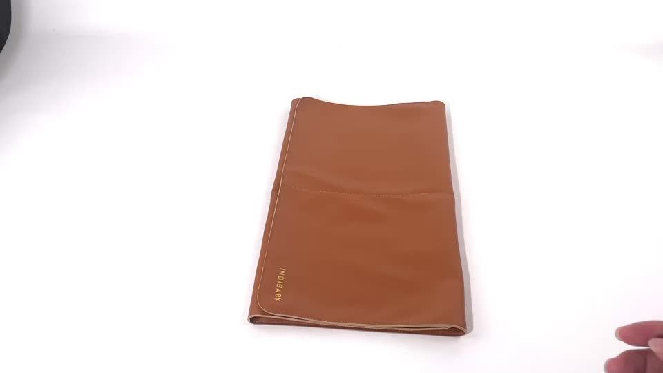 Vegan Leather Baby Changing Mat Multipurpose Portable Wipeable Waterproof Diaper Pad Compact For