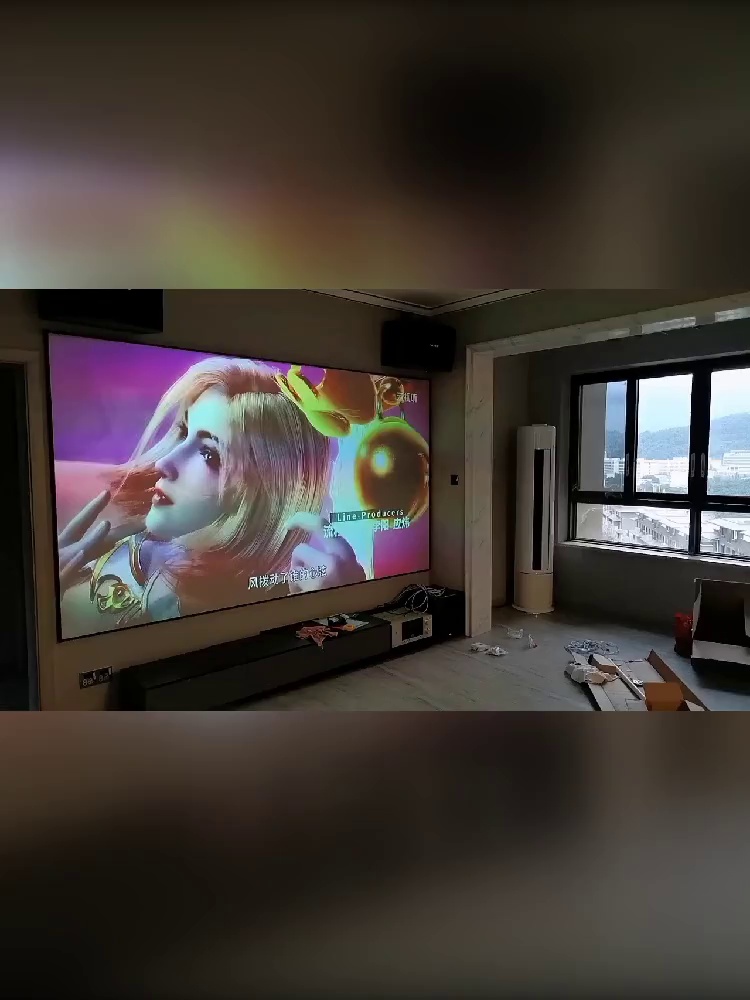 100寸抗光幕还敢做窄边？这个届加布哈根是来掀桌子的。