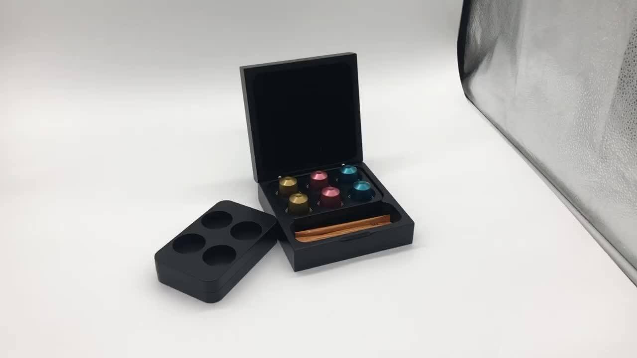 Black Wooden Nespresso Capsule Coffee Box Buy Wooden Capsule Coffee