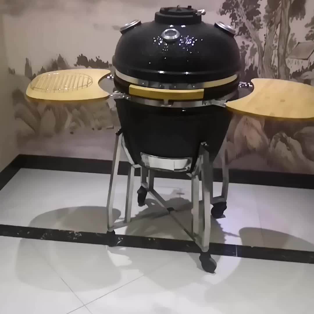 Bbq Kamado Outdoor Barbecue Smoker Big Ceramic 22' Kamado Egg Grill