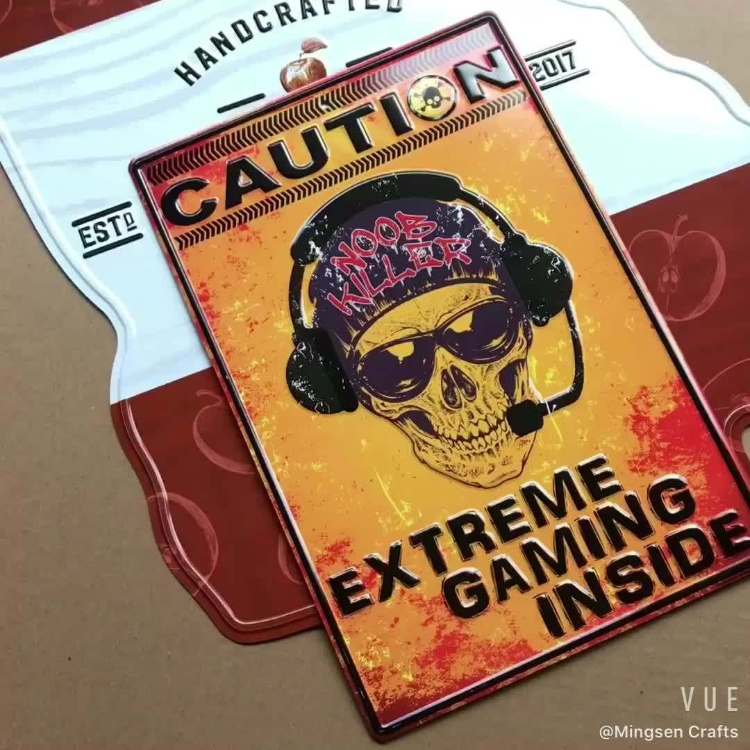 Custom Logo Tin Signs Brewing Embossed Metal Tin Tackers Buy