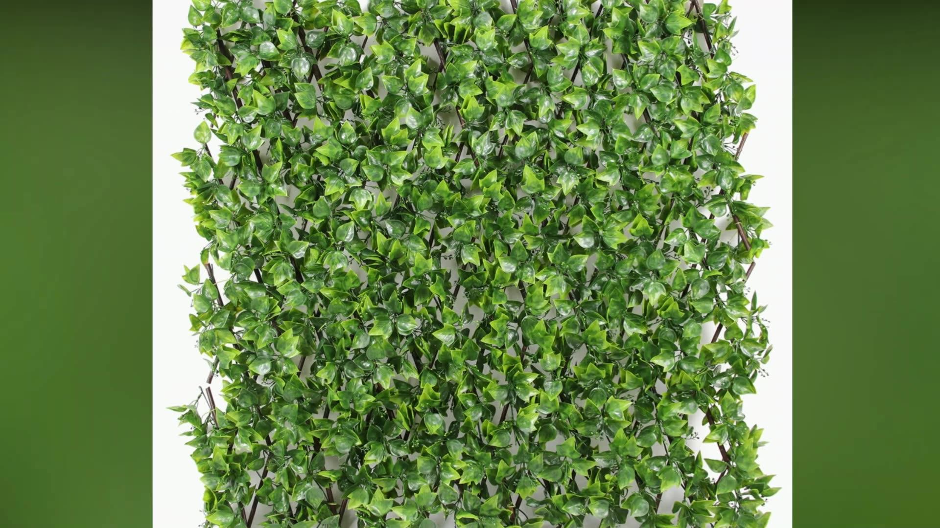 Wholesale Artificial Boxwood Green Topiary Ivy Fence Artificial Foliage