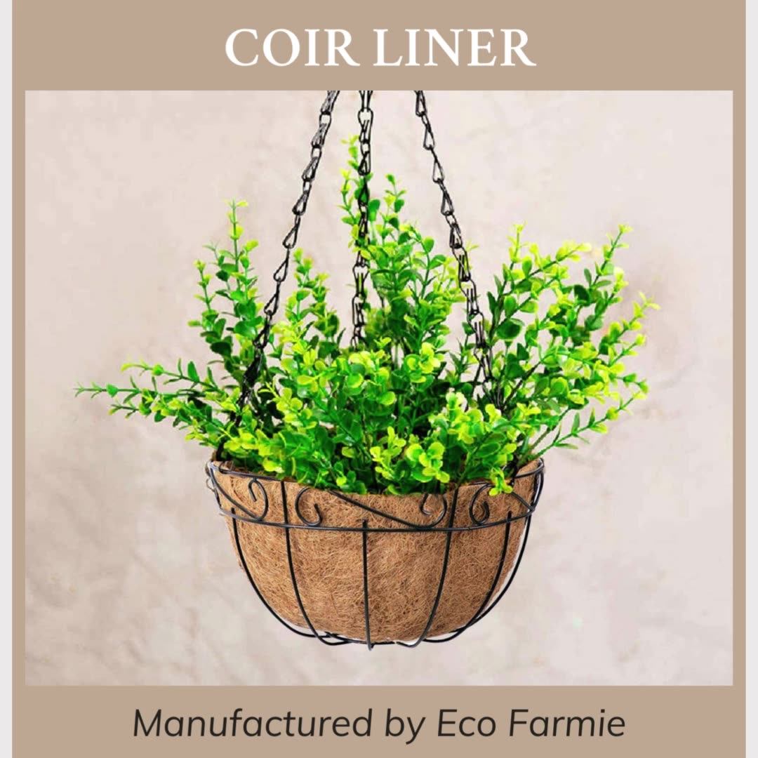 Garden Decor Coco Coir Pots Planters Hanging Baskets Coconut Husk Fiber