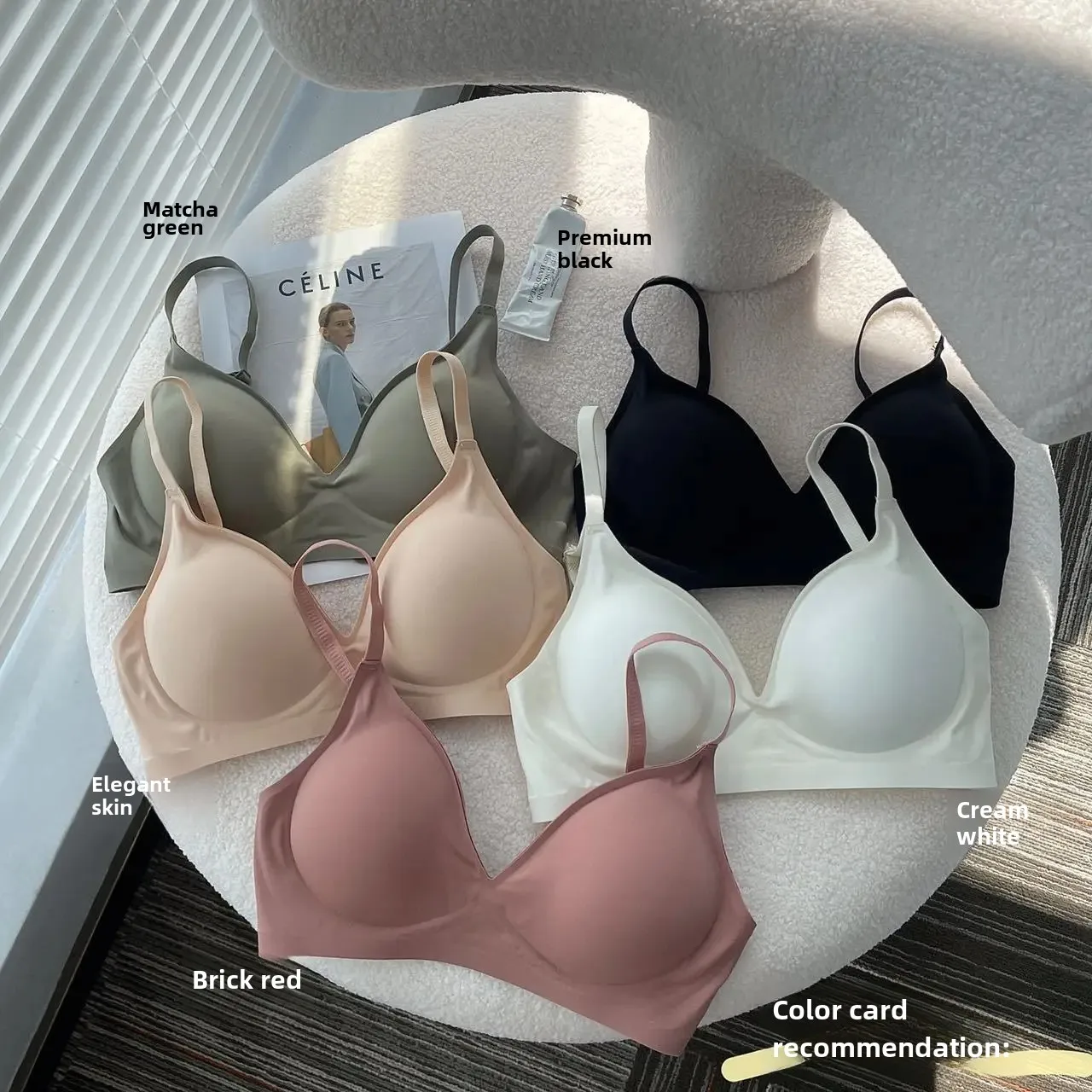 加厚裸感果凍無痕內衣女顯胸收副乳外擴透氣小胸聚攏女士文胸罩