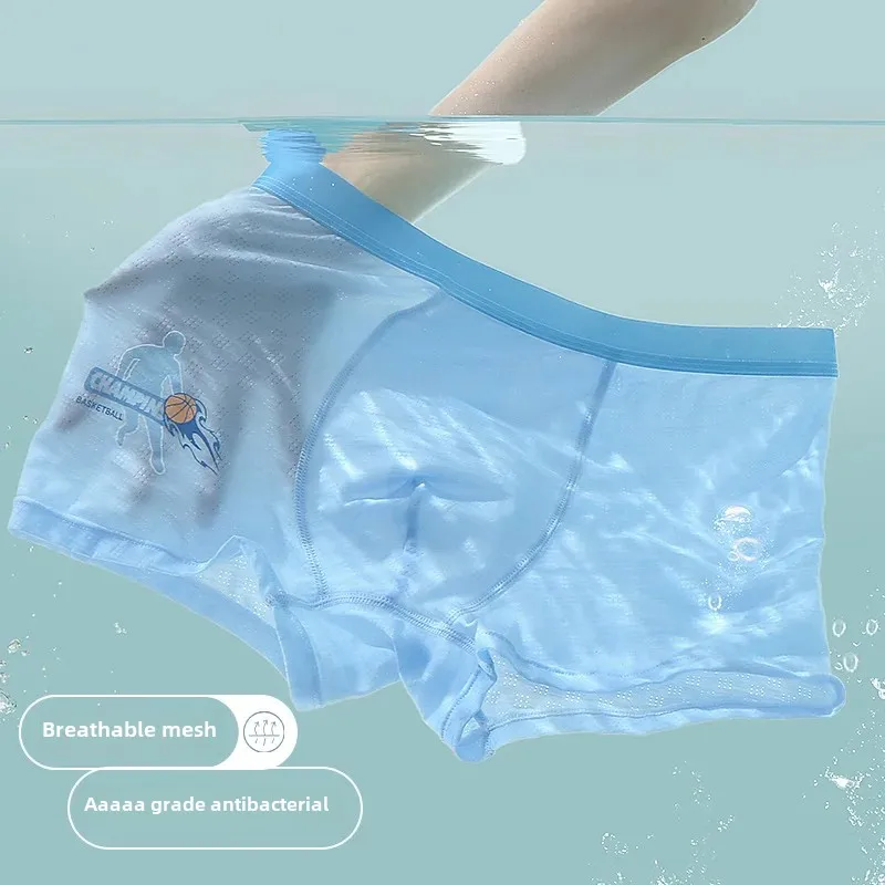 Teenage boys' underwear, growing period plus-size boxer briefs, summer modal breathable boxers, mid-to-high school shorts