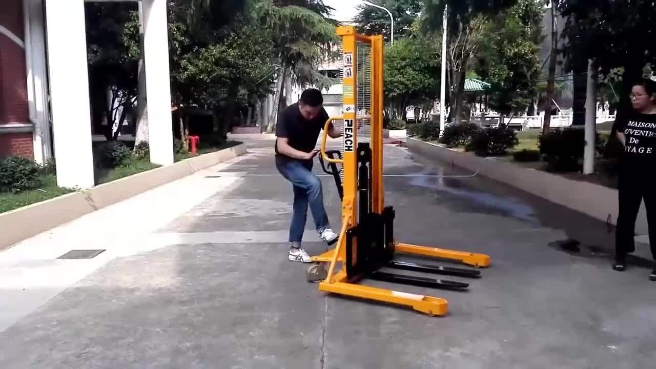 1 Ton 1.5 Ton Hand Manual Hydraulic Stacker Forklift With Low Price