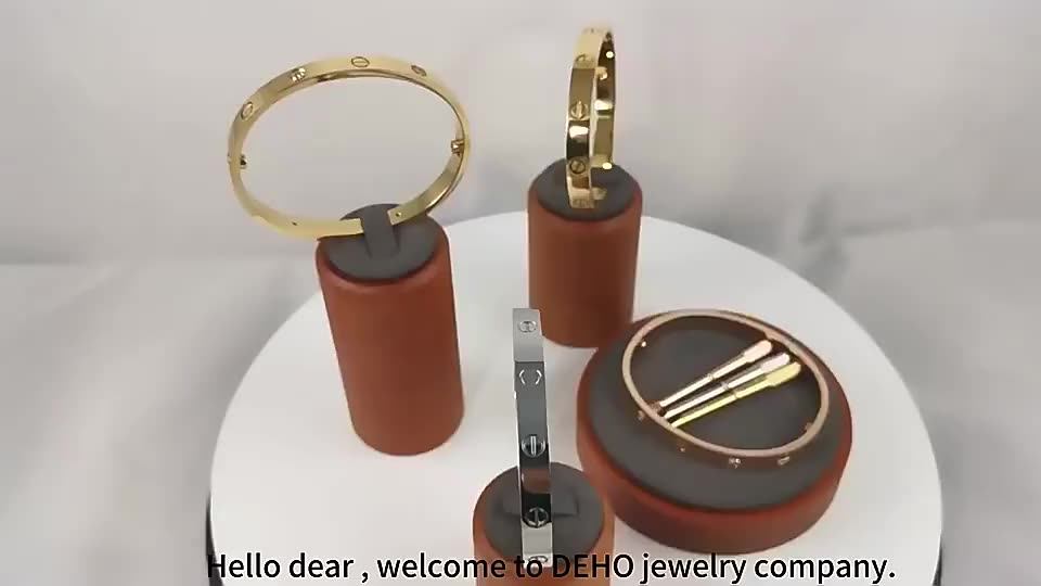 Not Allergic Not Fade 18k Gold Plated Rose Gold Bracelet Clasp Bangles