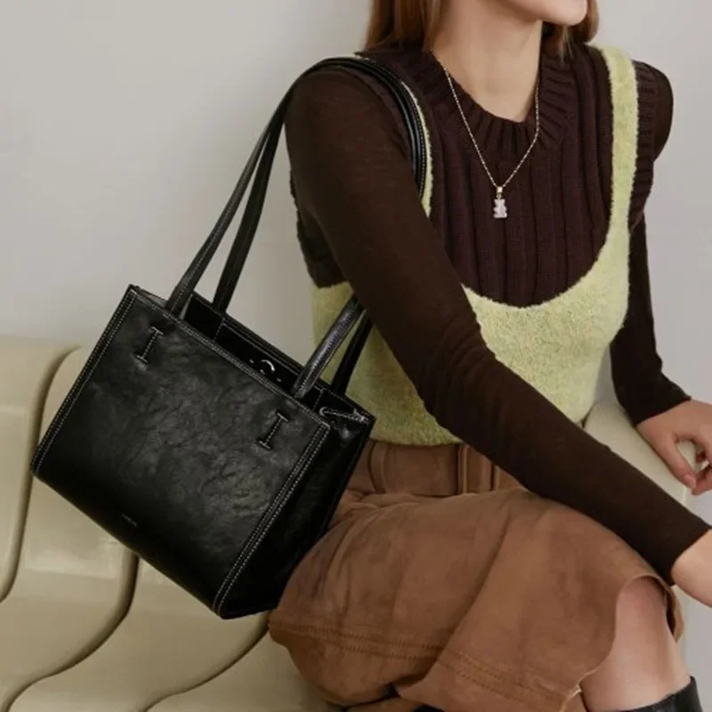 STAND OIL Xu Yunzhen's Tote bag with dizzy needles and versatile large capacity fashionable women's bag