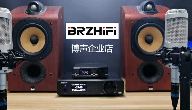 BRZHIFI HIFI Full Balanced Remote Control Stereo Power Amplifier APTX-HD Upgraded Home Class AB Bluetooth-compatible Amp CSR8675 amp stands