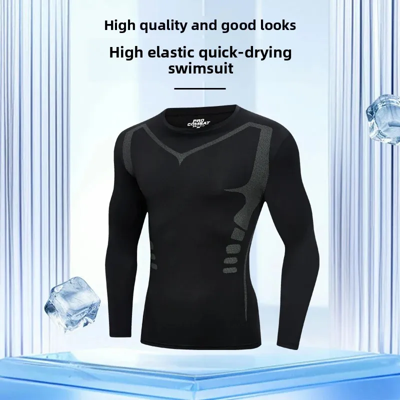 Swimwear Men's Top Sunscreen Long Sleeve Trousers suit Swimming Trunks Swimming Equipment Swimwear Surf Spa Jellyfish Diving Suit