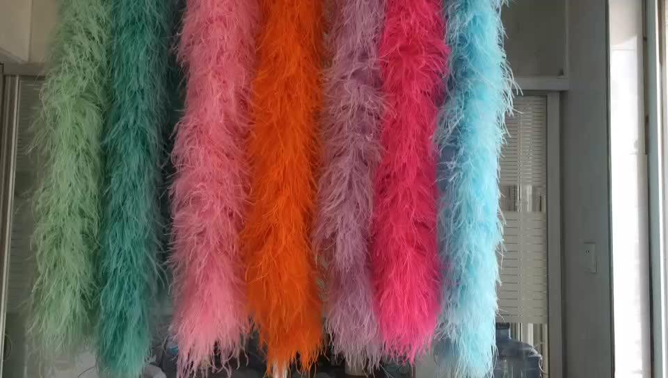 Wholesale Colorful Fluffy Decorative12ply Dyed Bright Orange Ostrich