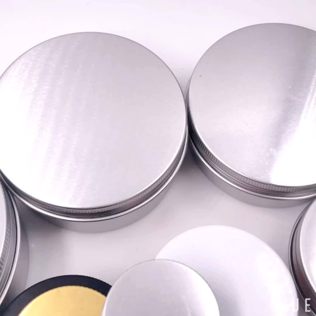 Custom 2oz 4oz 6oz 8oz Empty Round Metal Cans Rose Gold Matte White Black Metal Container/jar