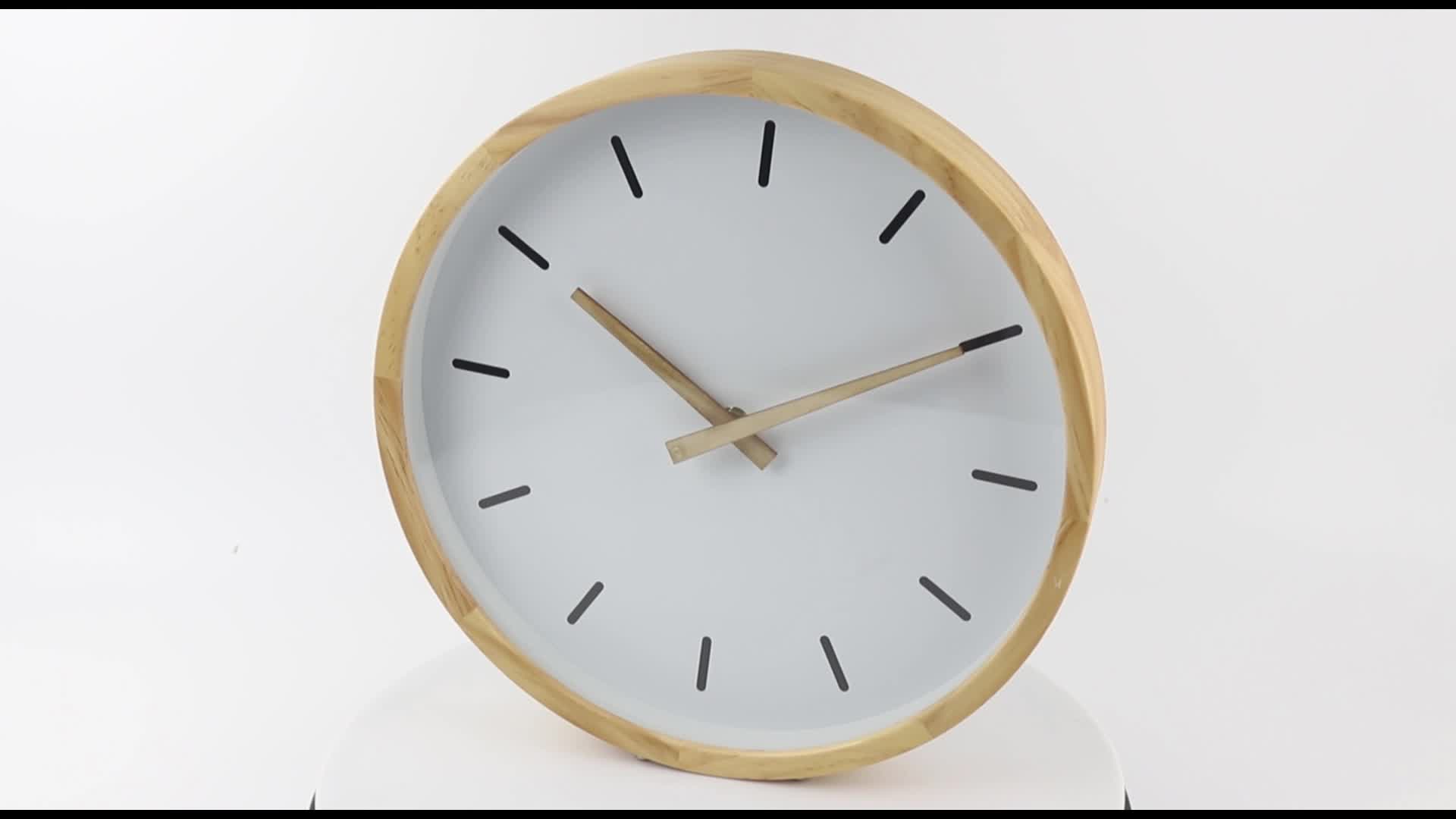 Modern Simple Style Solid Wood Wall Clock For Home Decor Buy Wood