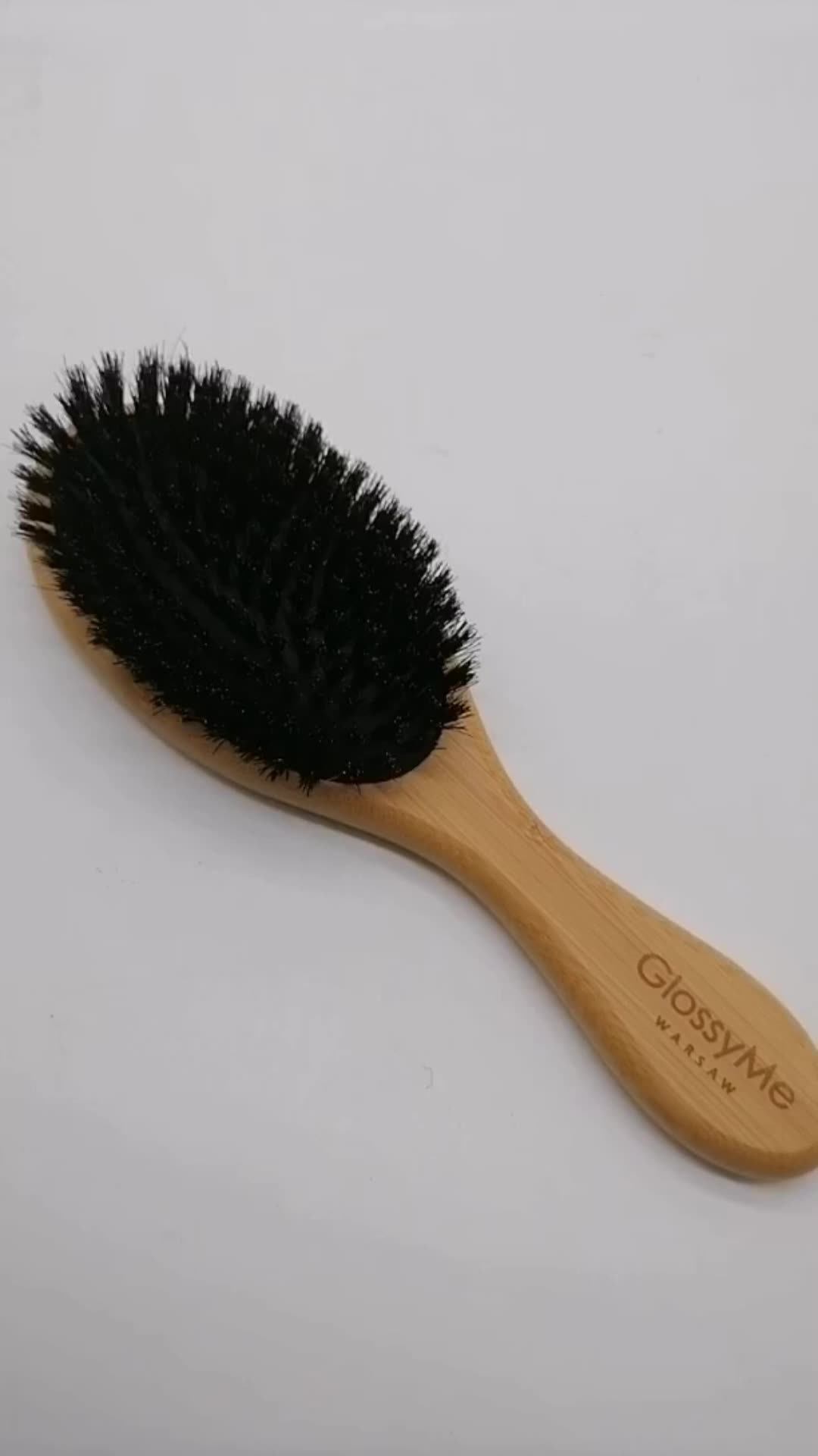 Private Label Hot Selling Wooden Boar Bristle Custom Logo Hair Brush