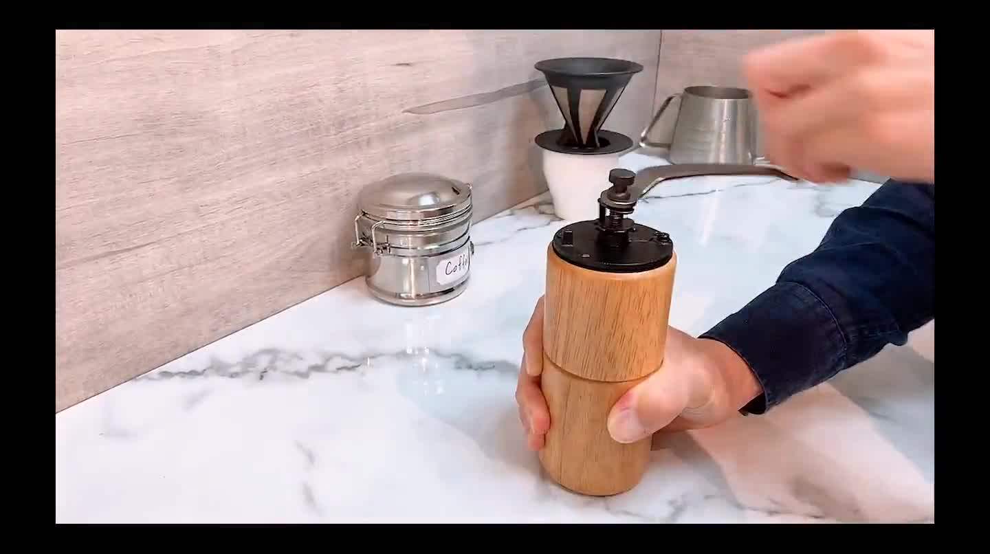 [holar] Taiwan Made Best Wooden Portable Manual Coffee Grinder With