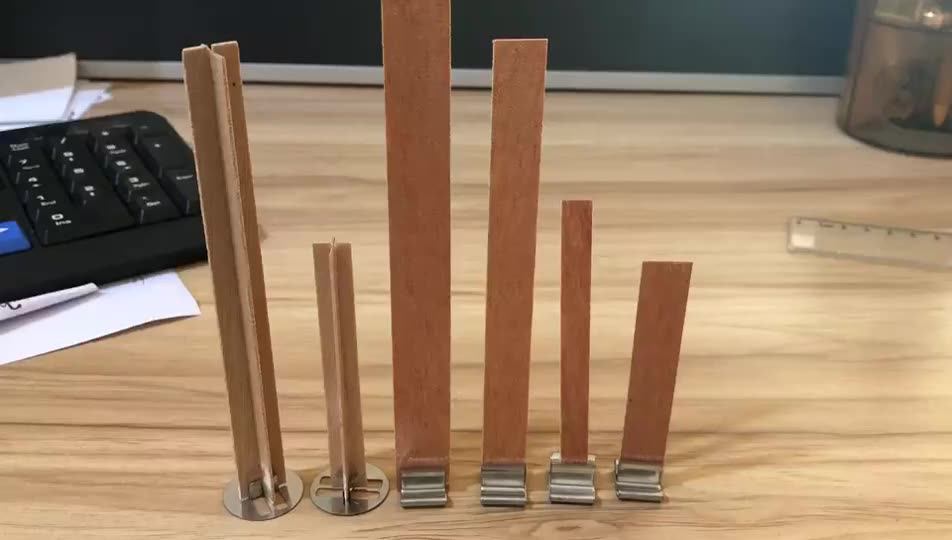 Floating Crossed Wooden Wick Candle Wood Wick Cross With Iron Stand For