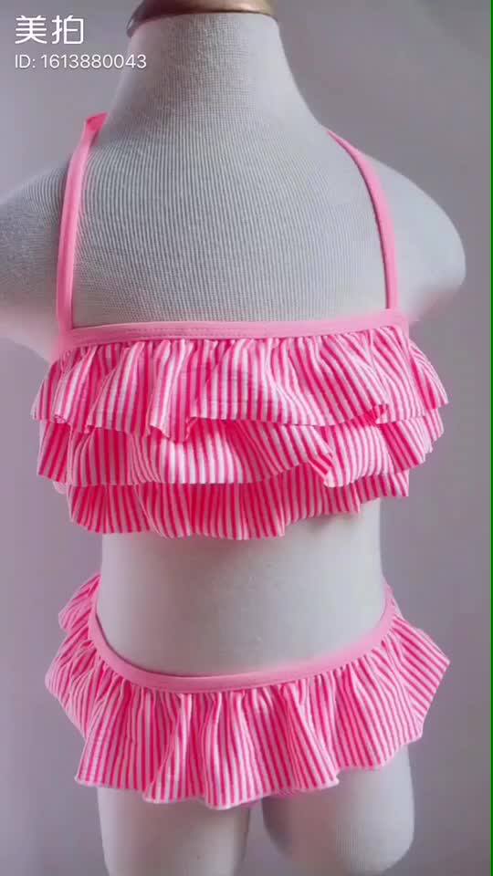 Quick Delivery Low Quantity Baby Swimsuit Custom Sublimated Sexy Kids Girls Bikini Swimming Suit