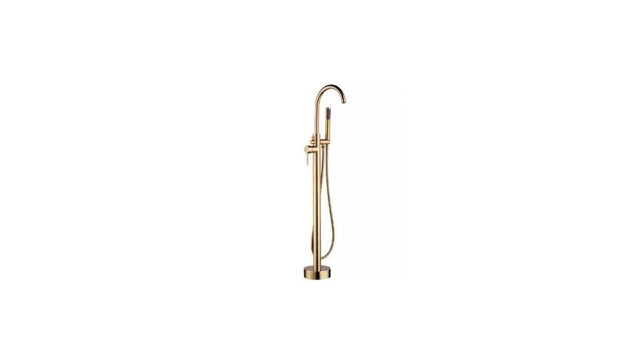 Brushed Gold Freestanding Bathtub Faucet Filler Bath Tub Faucet Buy