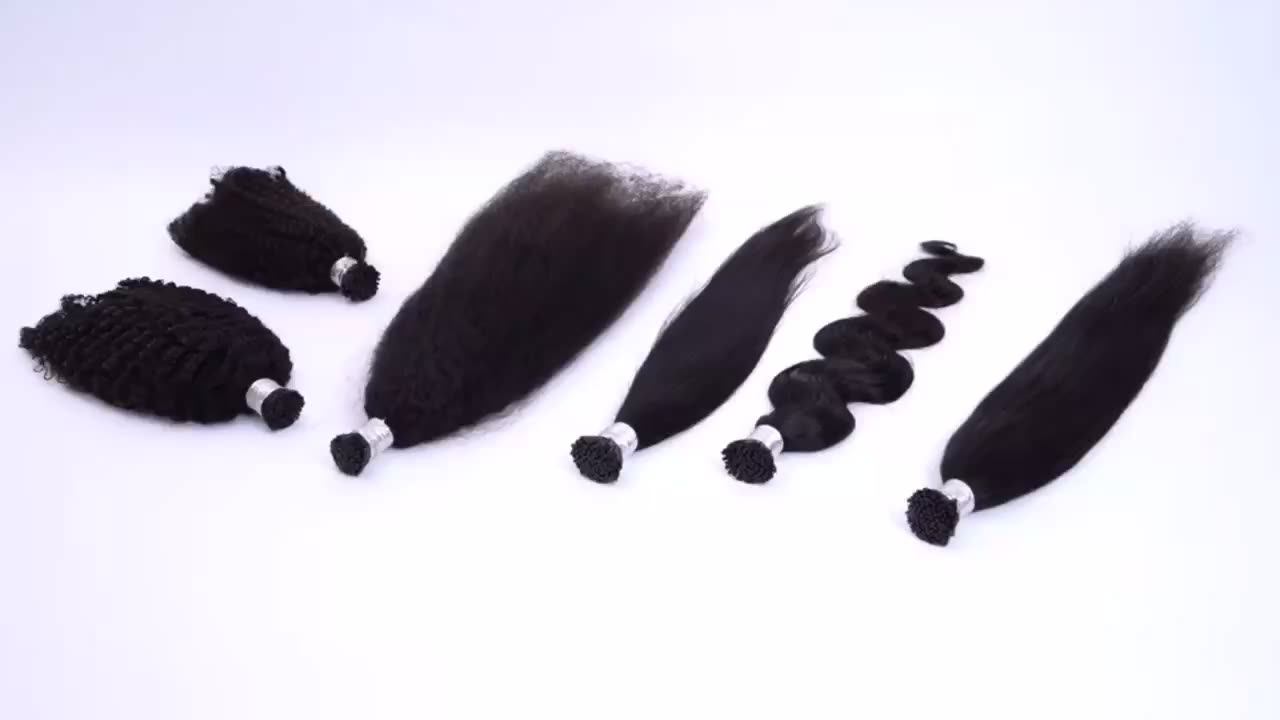 12a 100 Indian Human Raw Hair Extension 1b Bone Itip Straight Double