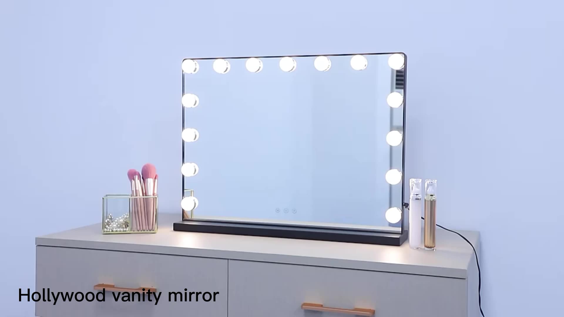 Highend Vanity Mirror Wall Mounted Beauty Mirror Led Retro Bathroom