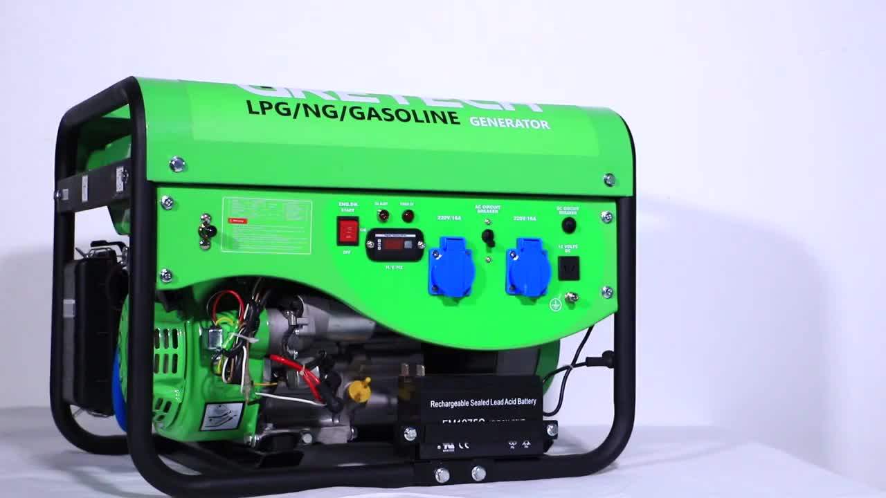 Gretech Ce Iso Approval 4.8kw5.5kw 50hz Home Use Portable Recoil