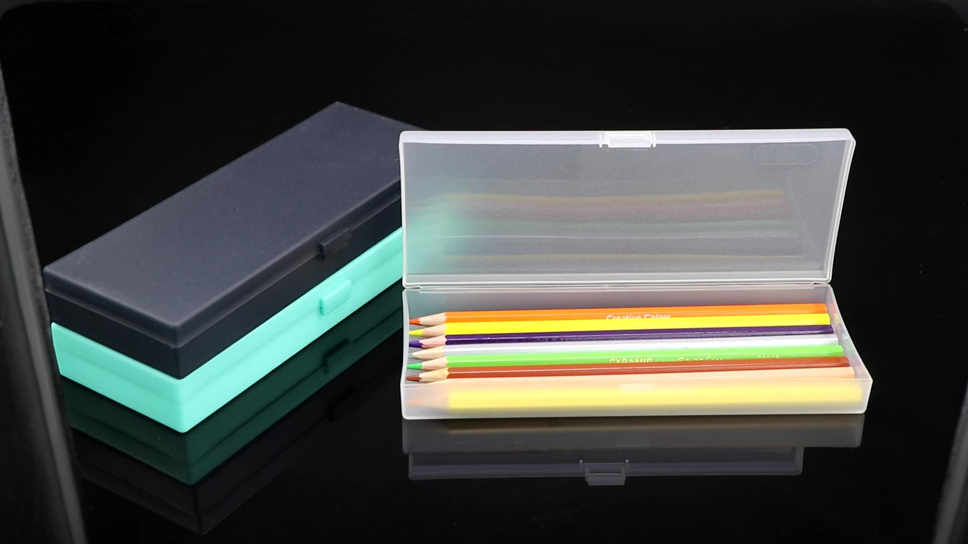 Packaging Storage Small Pencil Case Cute Flat Kawaii Plastic Clear