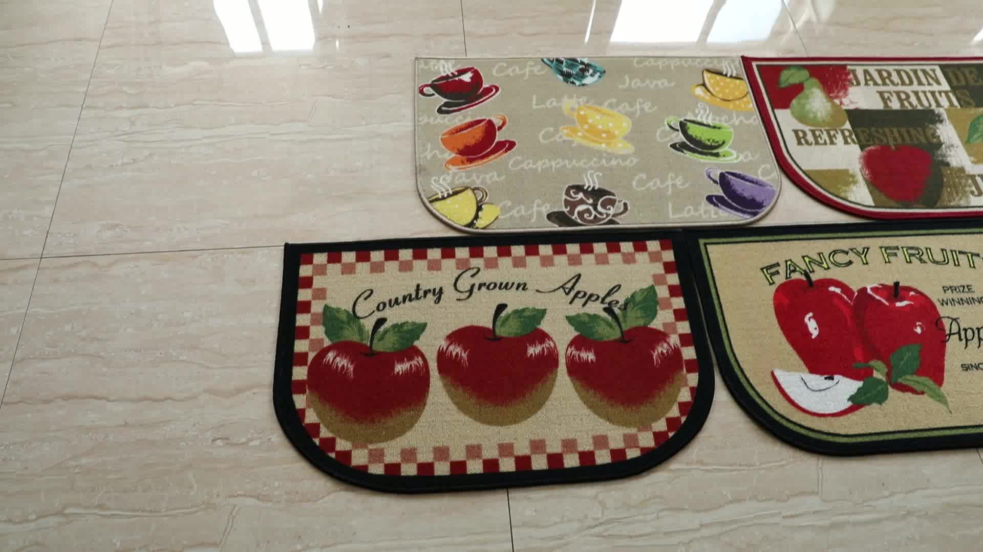 Nylon Printed Digital Printing Carpet/rugs Fruit Design Kitchen Mat