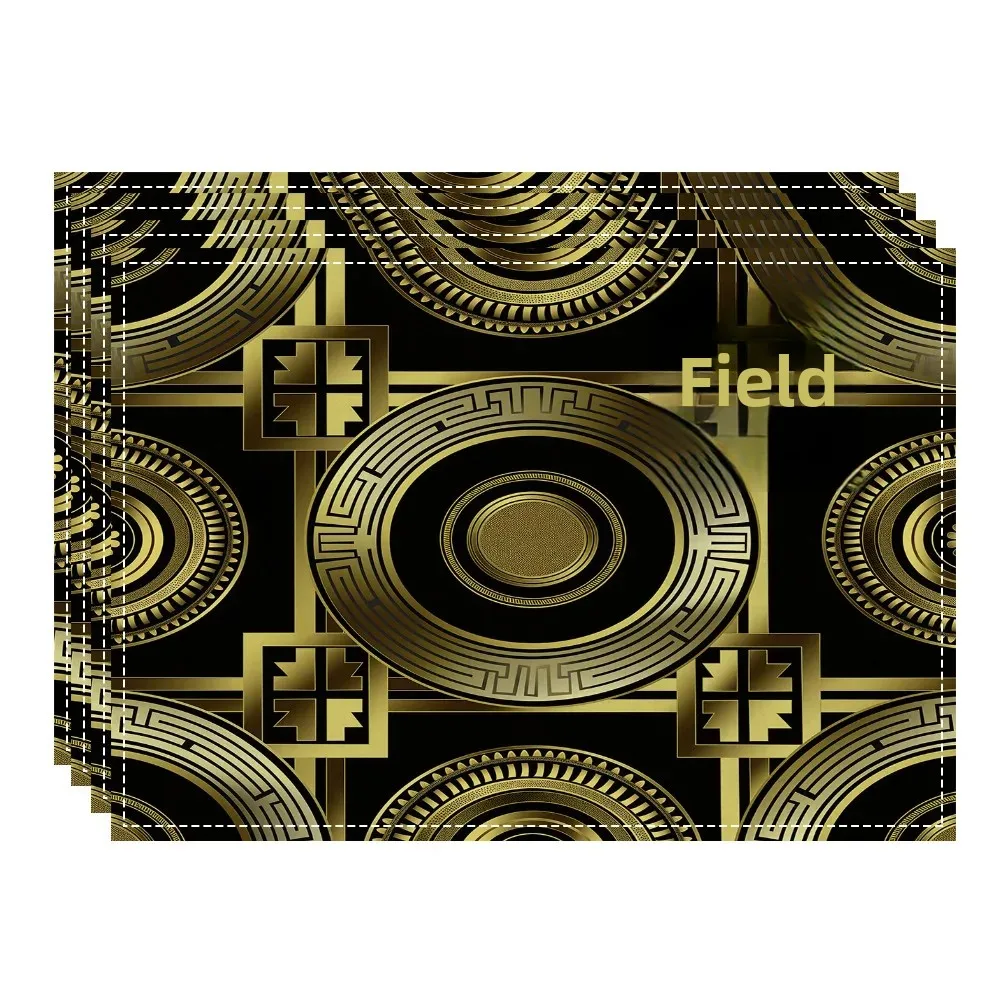 Mexican Vintage Geometric Decorative Elements Table Mat Cloth Geometric Placemats