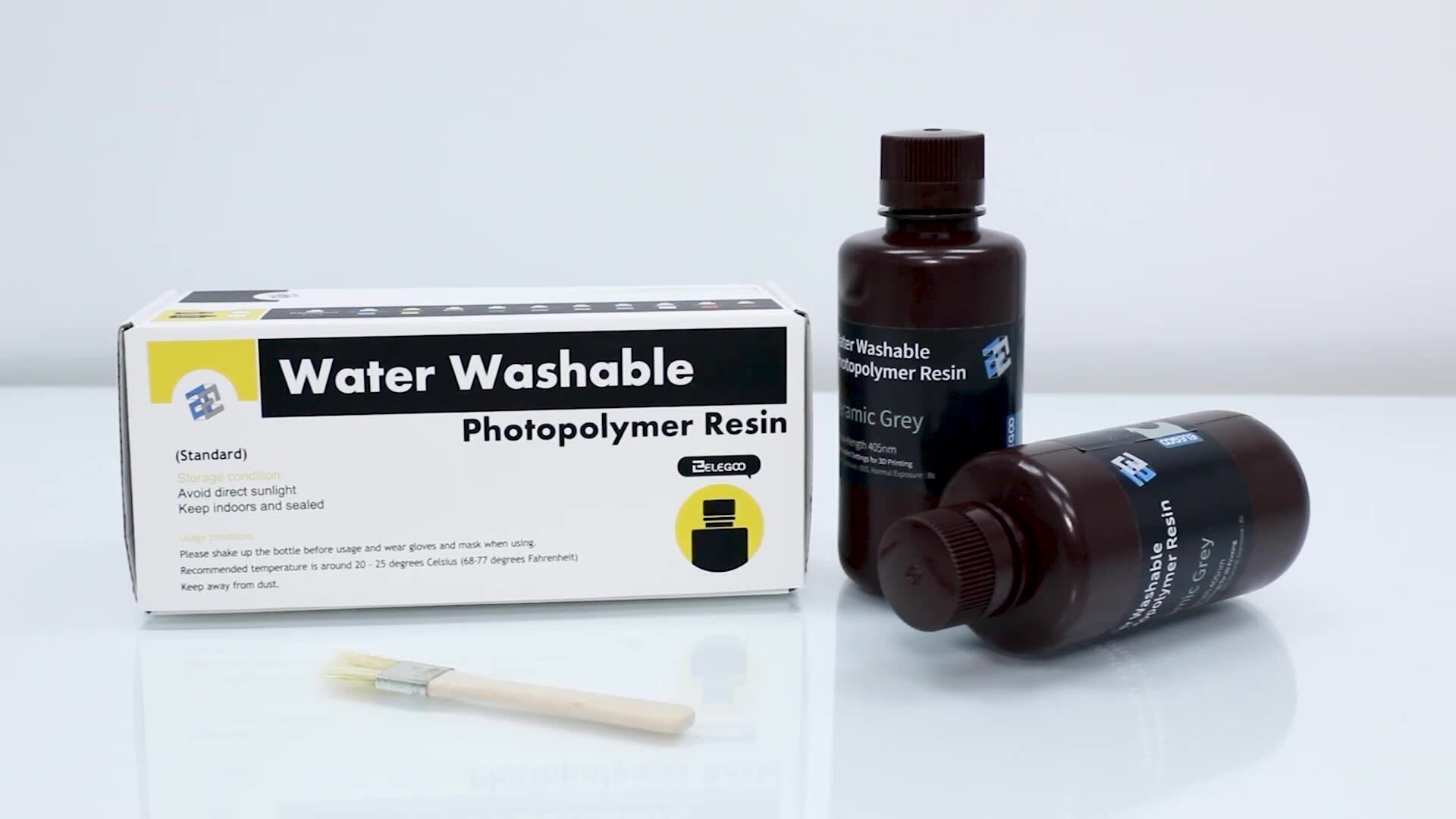 Elegoo 1000g Ceramic Grey Uv Wavelength 405nm Resin Water Washable