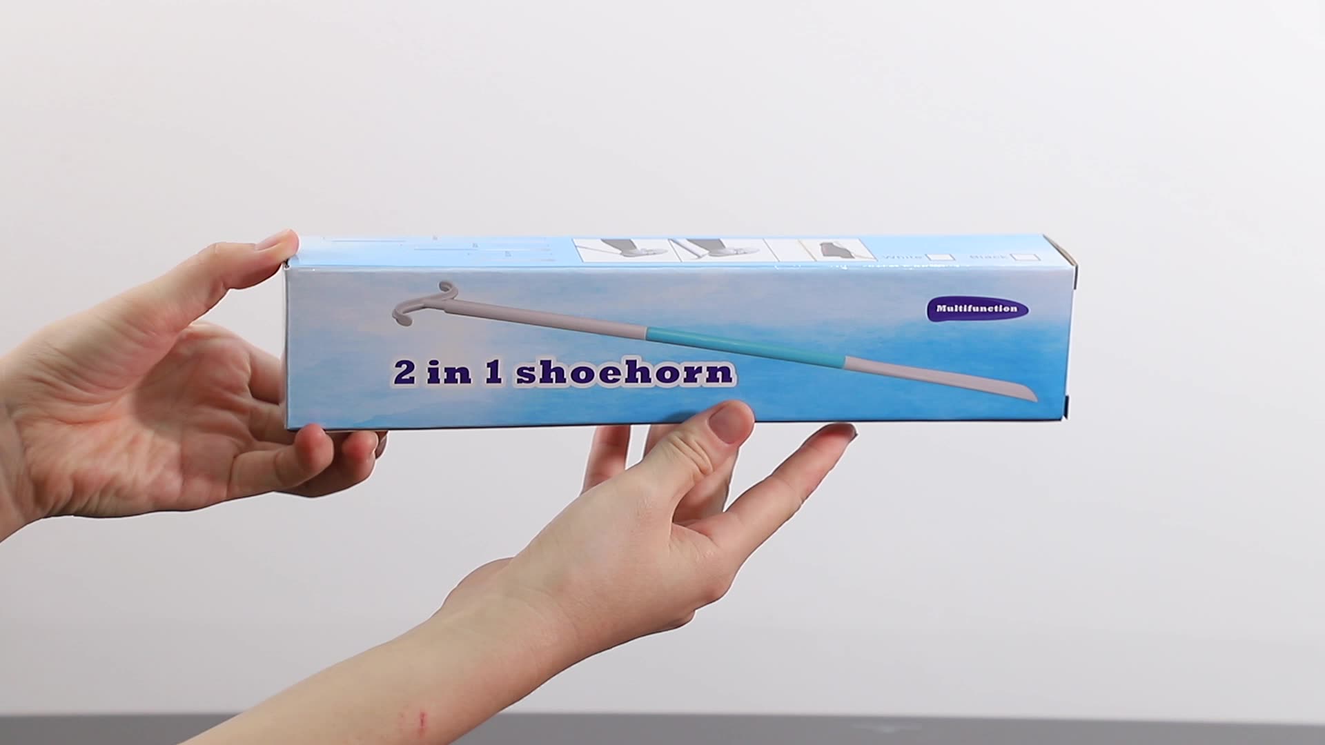 35" Long Dressing Stick With Shoe Horn With Sock Removal Tool