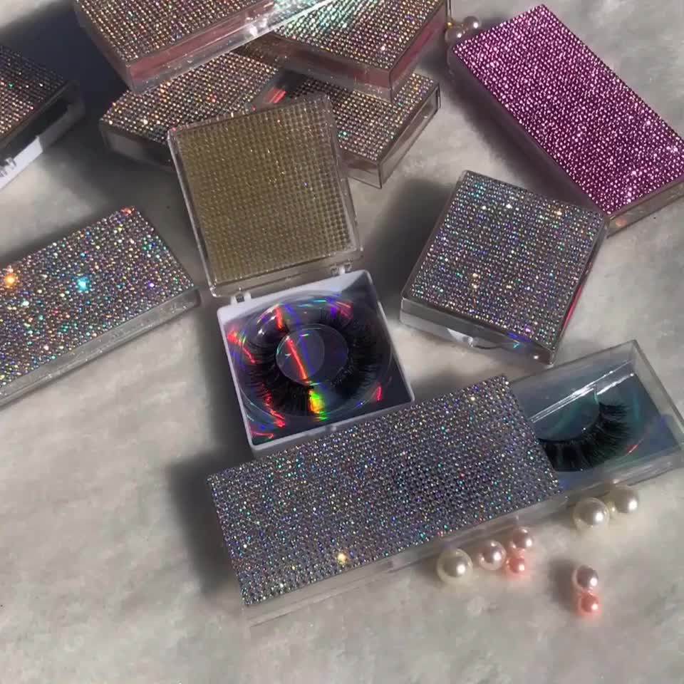 Custom Eyelash Packaging Plastic 5d Mink Eyelash Boxes Glitter Lash Box Buy 5d Mink Lashes