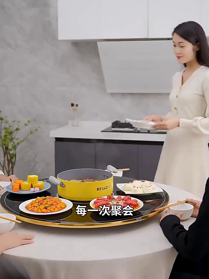 该板子也太懂我了吧！奥克斯大理石纹暖菜板让我吃饭诸例比如正正火锅店♨️