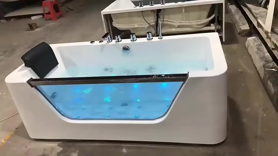 2024 Modern Luxury Bathroom Tubs Rectangle Freestanding Indoor