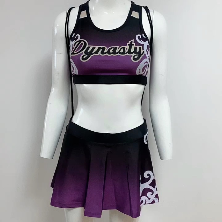 Sports Bra Cheerleader Cheer Uniforms Sublimated Flouncy Cheer Skirt Buy Flouncy Cheer Skirt