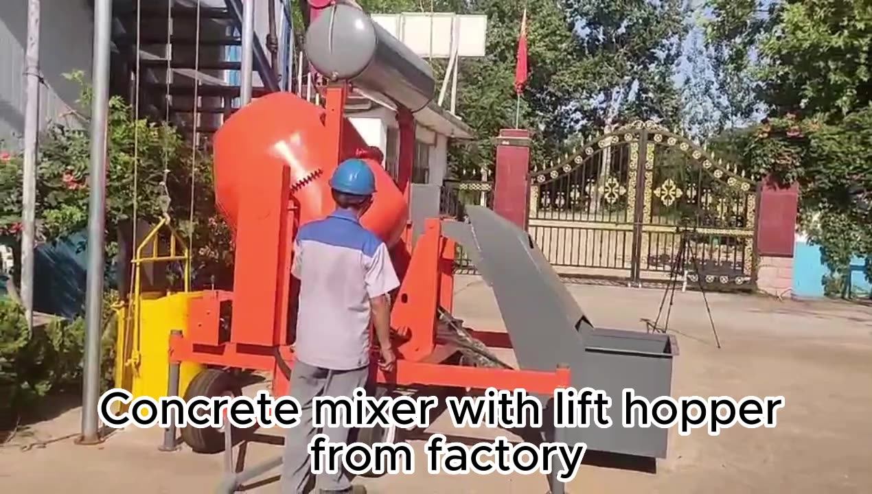 Hydraulic Hopper 600l Self Loading Concrete Mixer Machine Diesel