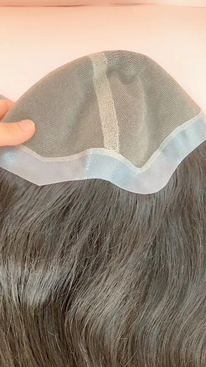 Medical Silicone Perimeter Vacuum Women Wig 100 Virgin Human Hair Full