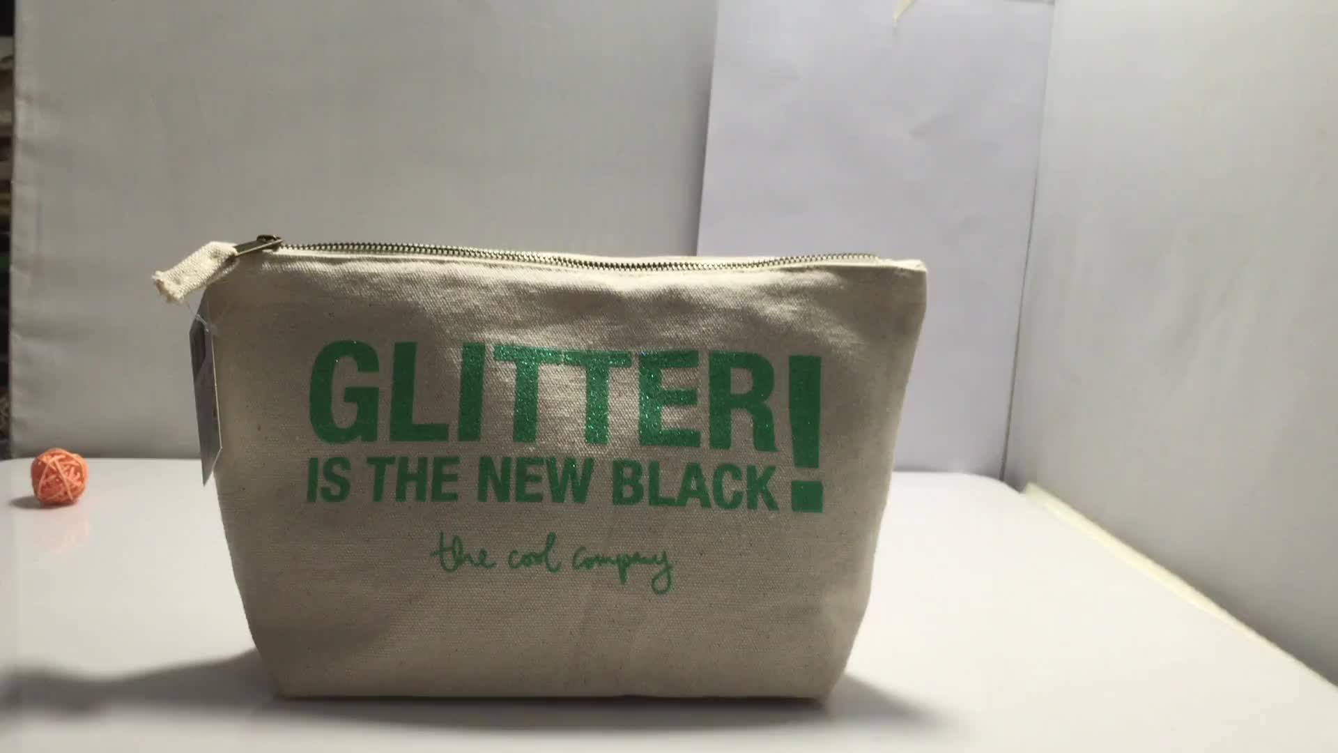 Promotional Custom Design Large Canvas Sequin Makeup Cosmetic Lipsticks