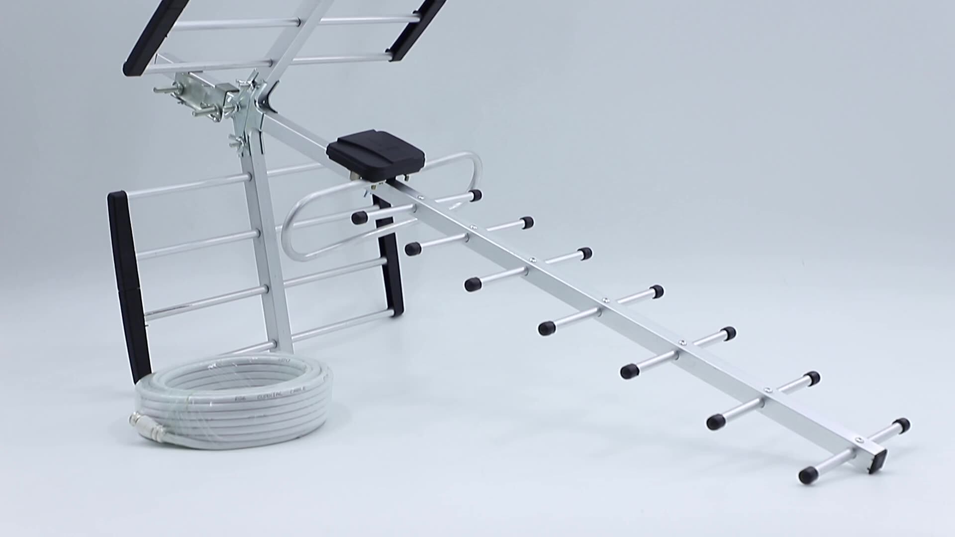 Outdoor Yagi Hd Tv Antenna High Gain 150 Mile Range Vhf Uhf Yagi