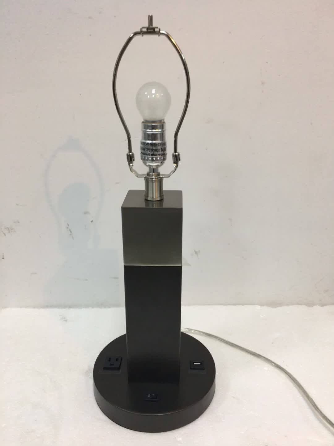 Hot Sell Customized Two Electrical Outlet Table Lamp Buy Antique