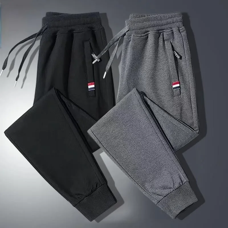 Men's artificial universal trousers with zipper for leisure, anti-theft, oversize