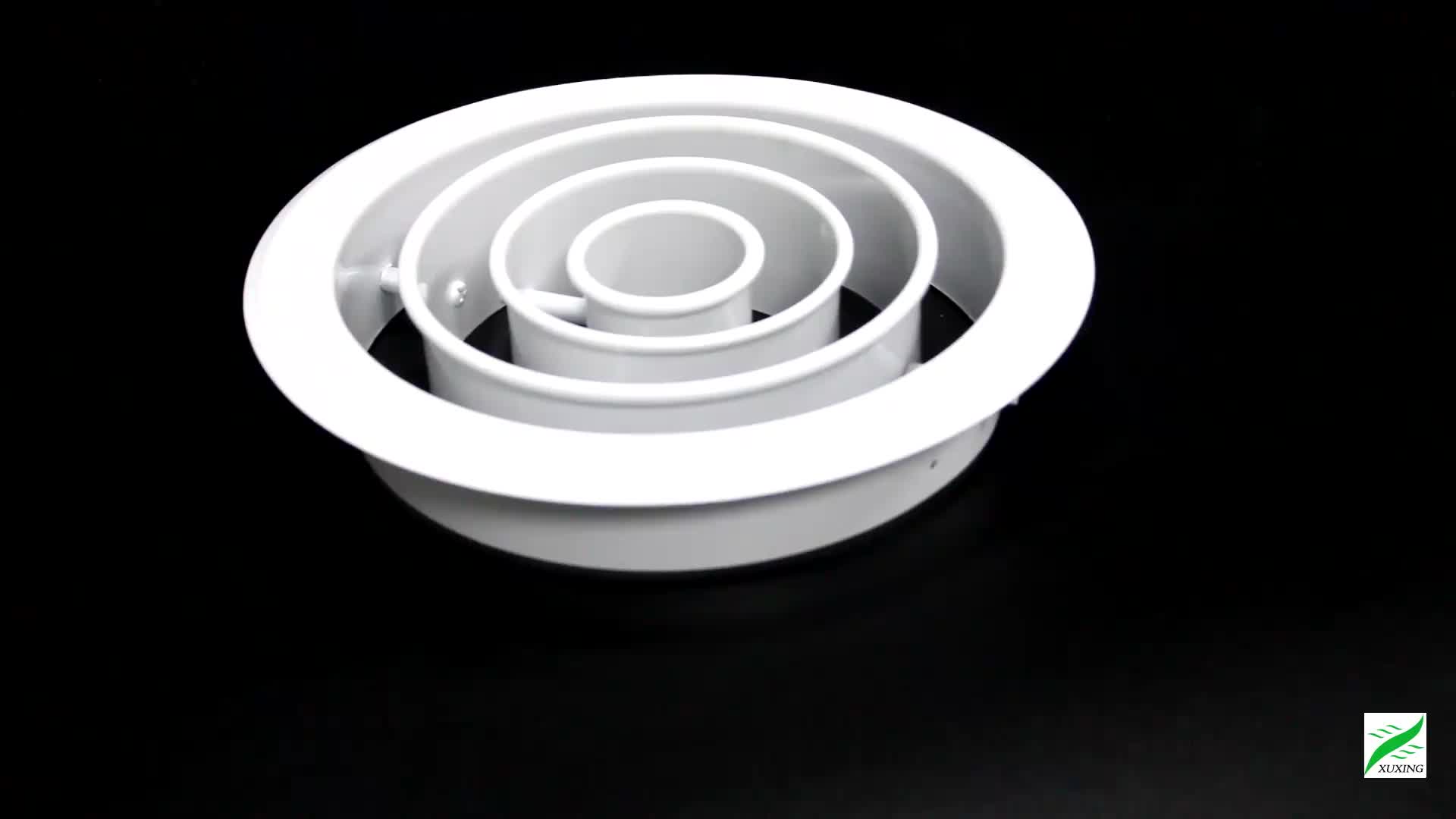 Round Ceiling Air Conditioning Diffuser Aluminum Adjustable Ring Jet