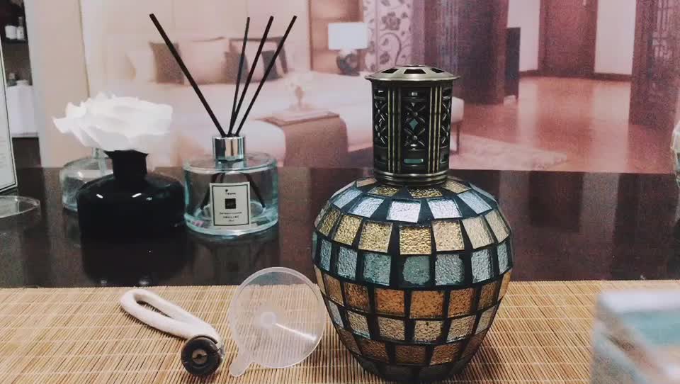 Luxury Mosaic Glass Catalytic Fragrance Lamp,Perfume Lamp Lampe Berger