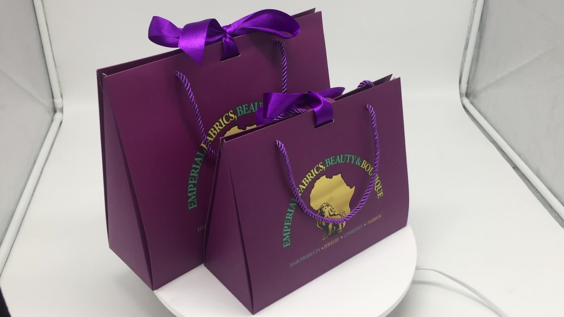 Customized Design Luxury Wedding Gift Paper Bag With