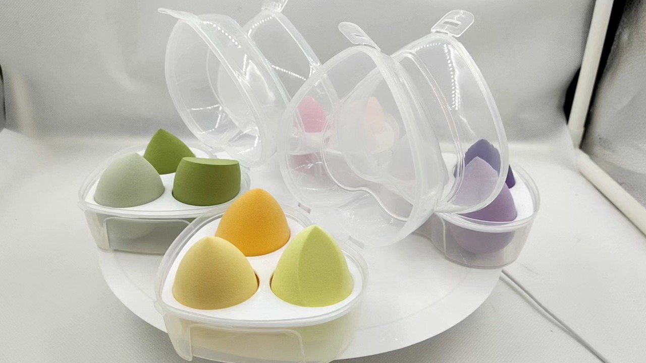 New Trend 3pcs/box Beauty Sponges Set Heart Shape Box Beauty Cosmetic