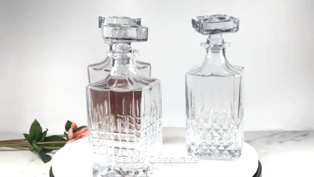 Factory Amazon Hot Sale 5pcs High End Crystal Glass Whisky Decanter Set