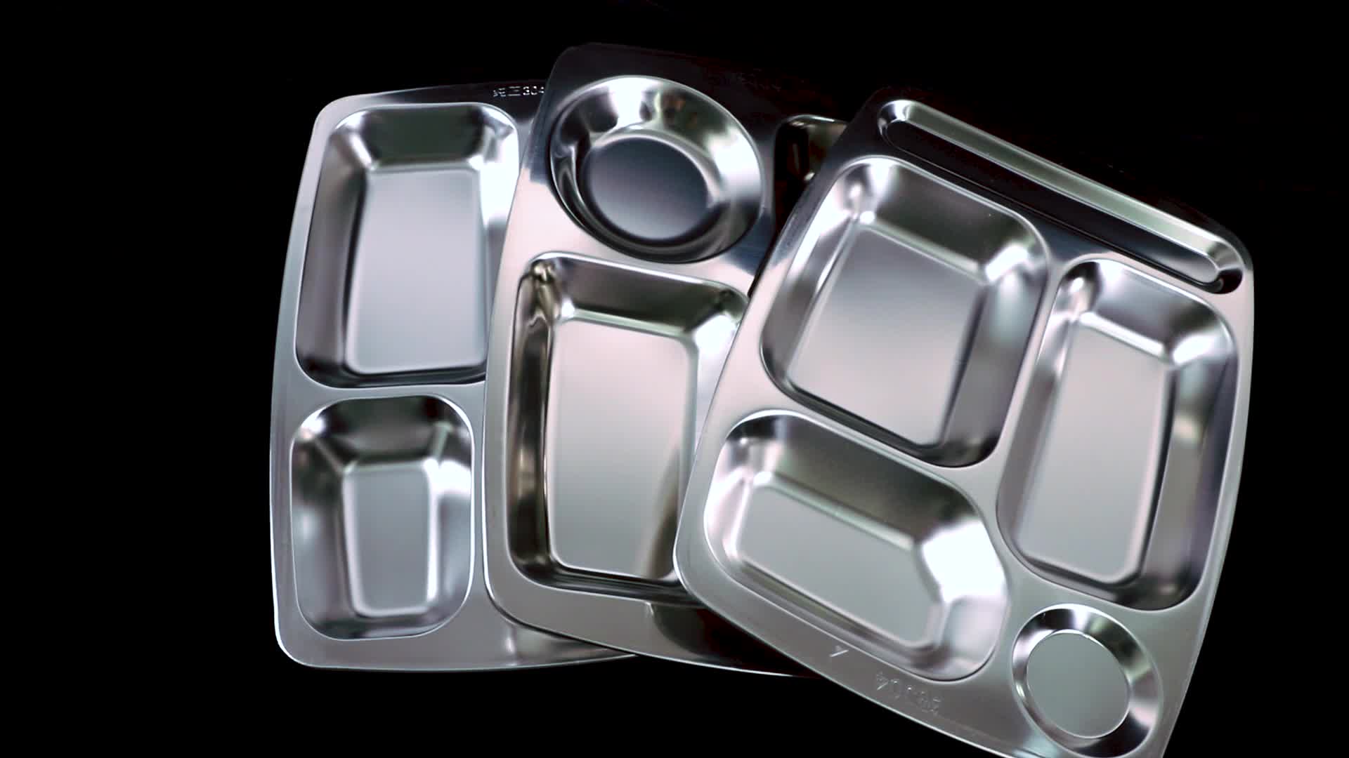 201 Stainless Steel 3 Compartments(2 + 1) Rectangular Divided Deepen